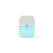 Scented 35ml Spray Sanitiser - A 35ml spray sanitiser with a white top and translucent blue liquid, featuring a logo on the front.