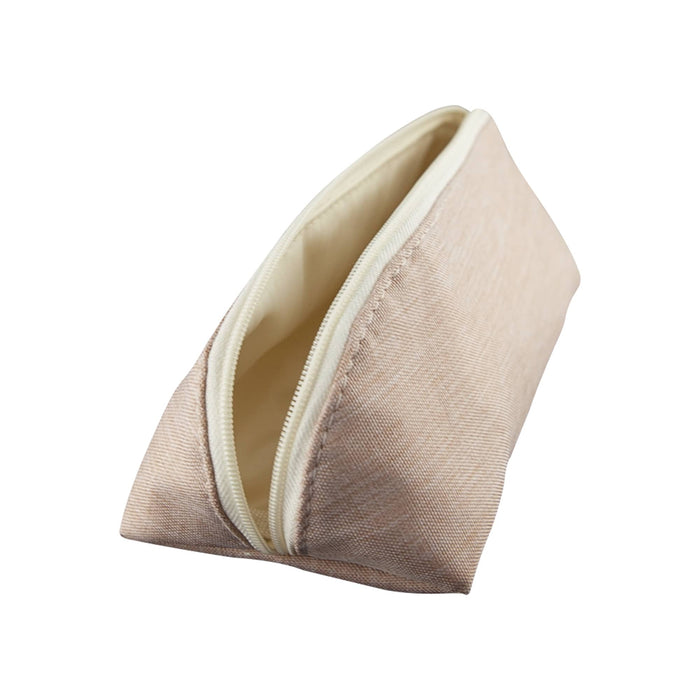 Penca RPET Pencil Case - A pastel pink pencil case with a zip closure, featuring an interior lining in a lighter shade.