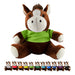 Horse Plush - A brown horse plush toy wearing a green shirt, surrounded by smaller horse plushies in various colours.