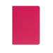 A5 Thin PU Cover Notebook - A5 thin notebook with a solid bright pink PU cover, featuring rounded edges and a logo on the front.