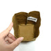 Sewo Kraft Paper Storage Bag – Small - A small brown kraft paper storage bag with a decorative tag inside, being held by a hand.
