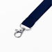 Express Flat Ribbed Lanyard - 20mm - A navy blue ribbed lanyard featuring a metal clip for attaching items, designed for events and exhibitions.