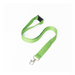 Express Flat Ribbed Lanyard - 20mm - A green flat ribbed lanyard with a detachable clip and a black plastic buckle.