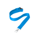 Express Flat Ribbed Lanyard - 20mm - A blue flat ribbed lanyard with a silver clip, designed for holding items securely.