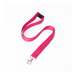 Express Flat Ribbed Lanyard - 20mm - A pink ribbed lanyard with a metal clip and a black buckle. Ideal for events and exhibitions.