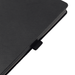 A5 Carbon Notebook - A5 carbon notebook in black with a textured cover and a ribbon bookmark.