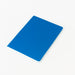A5 Thin PU Cover Notebook - A5 thin notebook with a blue PU cover and a light blue edge, featuring a minimalist design and a logo.