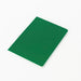 A5 Thin PU Cover Notebook - A5 thin notebook with a green PU cover and white edges, featuring a logo on the front.
