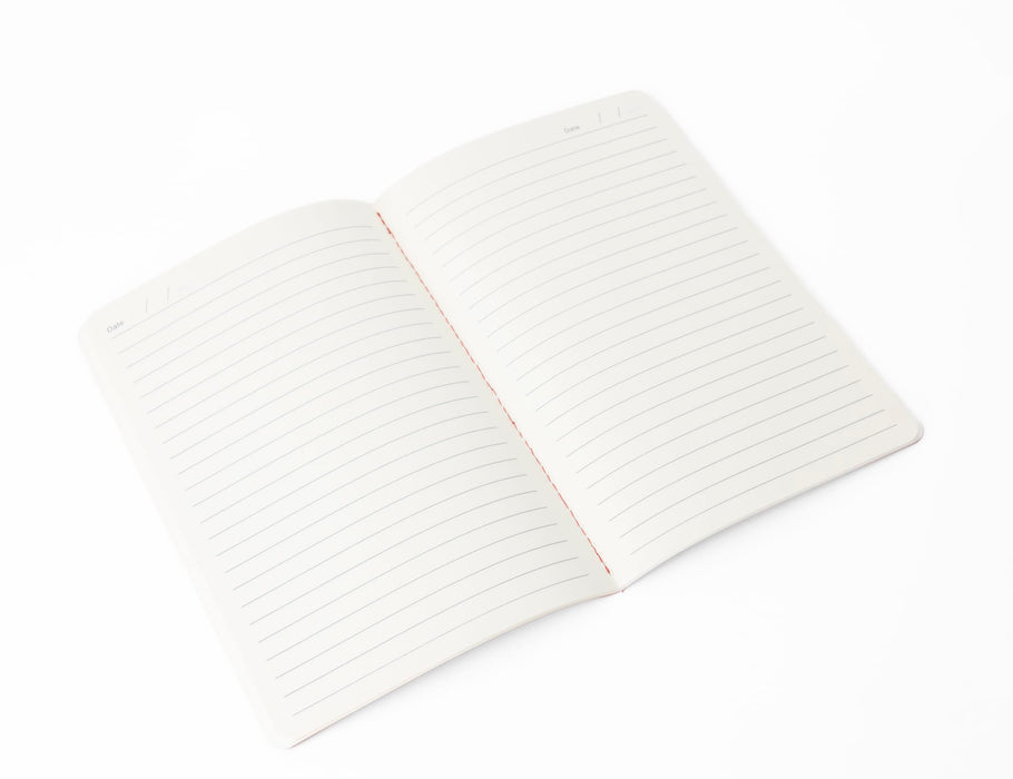 A5 Thin PU Cover Notebook - A5 thin notebook with a PU cover featuring blank lined pages and a simple, clean design.