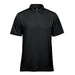 Men's Nevada Micro Pique Polo - A black men's polo shirt with a classic collar, three buttons, and a small logo.