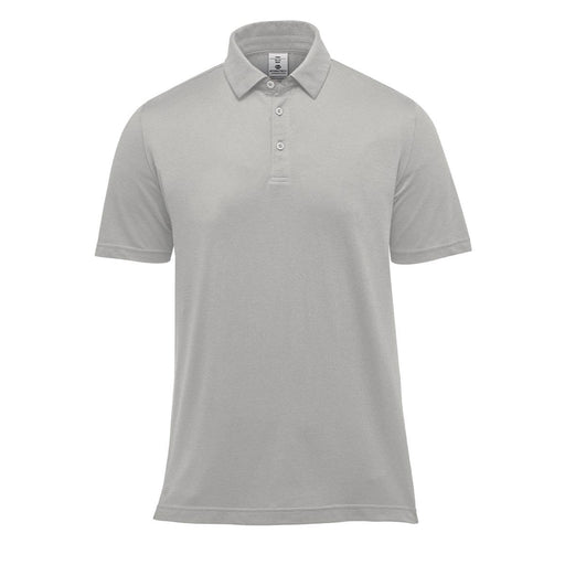 Men's Sonora H2X-Dry Polo - A light grey men's polo shirt with a classic collar and short sleeves, featuring a logo on the chest.