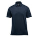 Men's Sonora H2X-Dry Polo - A navy blue men's polo shirt with a collared neck and short sleeves, featuring a logo.