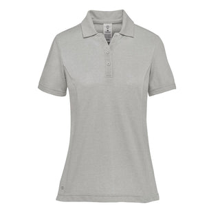 Women's Sonora H2X-Dry Polo - A women's polo shirt in light grey with a collar, short sleeves, and a logo on the side.