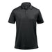 Men's Monterey Polo - A black men's polo shirt with a collar and short sleeves, featuring a logo.
