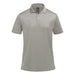 Men's Monterey Polo - A grey polo shirt featuring a collar and three buttons, with a logo on the upper left side.