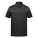Men's Monterey Two-Tone Polo - A Men's Monterey Two-Tone Polo in black, featuring a short-sleeve design and a logo on the chest.