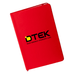 Space A5 Notebook - A red A5 notebook with a logo on the cover. The notebook has a smooth finish and is closed.