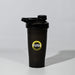Power 600ml Shaker Cup - A drink bottle featuring a black opaque design and a secure lid, with a logo present on the side.
