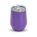 Zen Mirror Finish Mugs (350mL) - A purple drink mug with a clear lid, featuring a sleek mirror finish design. It has a logo on the side.