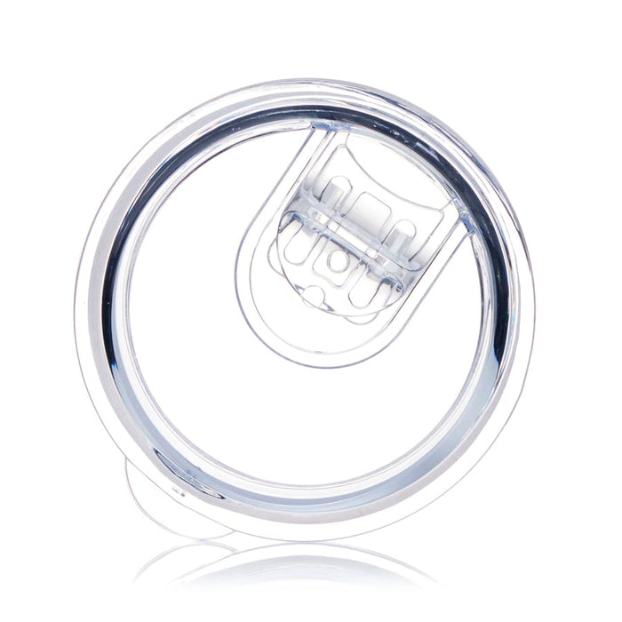 Zen Mirror Finish Mugs (350mL) - A clear drink bottle lid with a smooth, reflective finish, featuring a convenient opening mechanism.