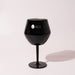 Shiraz Detachable Wine Glass - A black detachable wine glass with a sleek finish and a logo on the front.
