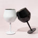 Shiraz Detachable Wine Glass - A white and a black detachable wine glass, featuring sleek designs and a modern finish, leaning against each other.