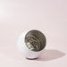 Shiraz Detachable Wine Glass - A detachable wine glass in a sleek white exterior with a metallic silver interior, featuring a diamond-patterned base.