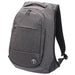 Swissdigital Bolt Anti-Theft Backpack - A grey anti-theft backpack featuring multiple compartments and a logo on the front.