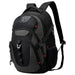 Swissdigital Vector Backpack - A black and grey Swissdigital Vector Backpack with red accents, featuring a logo on the front.