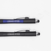 The Ironhide Pen - Two black pens with silver clips, featuring blue and grey accents, each with a logo and personalised name.