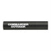 Rechargeable 1200mah Flashlight - A black rechargeable flashlight with a cylindrical design, featuring a logo on the side.
