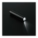 Rechargeable 1200mah Flashlight - A black rechargeable 1200mAh flashlight with a sleek design, emitting a bright beam of light.