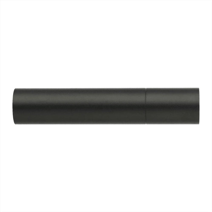 Rechargeable 1200mah Flashlight - A sleek black rechargeable flashlight with a cylindrical design, featuring a branding logo.