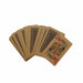 Eco Playing Cards - A set of eco-friendly playing cards in brown, featuring a design on the back and a King of Hearts face card.