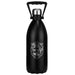 Trekk Cove 1.5 L Vacuum Insulated Stainless Steel Bottle - A drink bottle made of stainless steel in matte black, featuring a handle and a logo design.