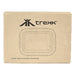 Trekk Crib Glass Lunch Box - A cardboard box containing a clear glass lunch box with a rectangular shape and a branding logo.