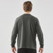 Men's Settebello L/S Tee - Men's long sleeve tee in a muted grey colour, featuring a plain back design and a fitted silhouette.