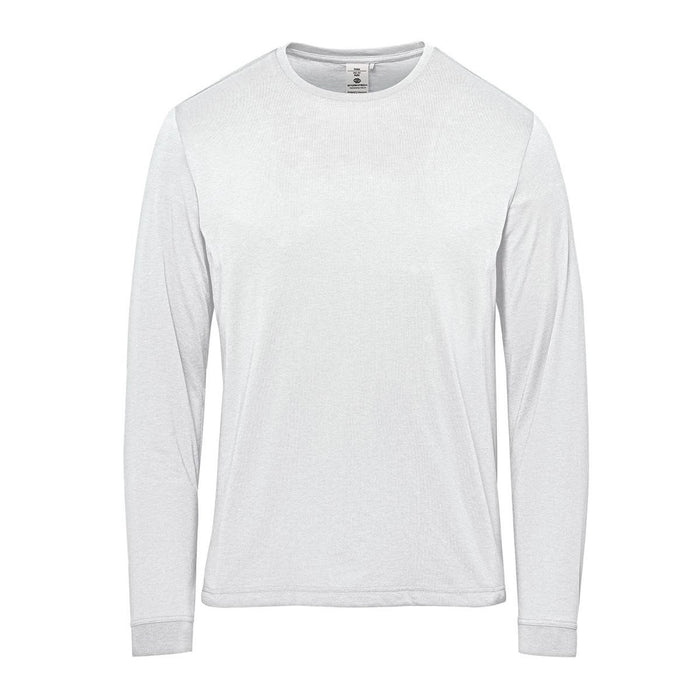 Men's Settebello L/S Tee - A long-sleeve white t-shirt with a simple design and a logo on the label.