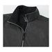 Women's Joris Eco Waterproof Softshell Vest - A women's grey eco waterproof softshell vest featuring a zip closure and a high collar. It has a logo on the inside collar.