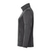 Women's Joris Eco Waterproof Softshell Jacket - A black women's softshell jacket with a high collar and zippered pockets, featuring a logo.