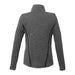 Women's Dege Eco Knit Performance Half Zip - A grey women's half zip jumper with black detailing, featuring long sleeves and a mock collar. It has a logo.