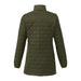 Womens Telluride Lightweight Packable Insulated Puffer Jacket - A lightweight packable insulated puffer jacket in olive green, featuring a quilted design and a collar.