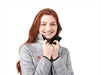 Womens Telluride Lightweight Packable Insulated Puffer Jacket - A woman wearing a grey lightweight insulated puffer jacket with a logo, smiling and adjusting the collar.