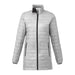 Womens Telluride Lightweight Packable Insulated Puffer Jacket - A lightweight, packable insulated puffer jacket in grey with a zip front and black accents.