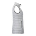Women's Telluride Lightweight Packable Insulated Puffer Vest - A lightweight packable insulated puffer vest in light grey, featuring a high collar and two zippered side pockets.