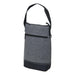Tirano Two Bottle Wine Cooler - A drink bottle cooler in grey fabric with a black bottom and a shoulder strap. Features a zippered closure and a branding logo.