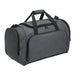 Tirano Travel Bag - A grey duffle bag with black accents, featuring a handle and zippers, and has a branding logo.