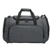 Tirano Travel Bag - A grey duffle bag with zipped compartments and dual handles, featuring a branding logo.