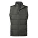 Men's Sierra Thermal Vest - A green thermal vest with a high collar and zip-up front, featuring a logo on the chest.