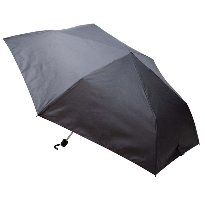 Compact Traveller Umbrella - A compact traveller umbrella in black, featuring a classic design and a handle for easy carrying.